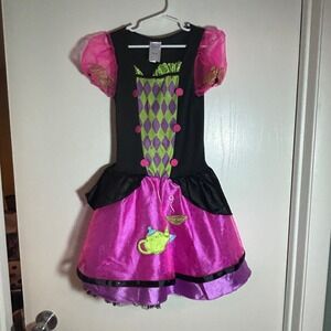Disney Mad Hatter‎ Costume Dress Kids Halloween Cosplay Tea Party